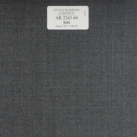 AR 2243 60 CANONICO - 100% Wool - Xám Trơn